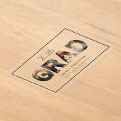 GRAD アクリル タイポグラフィー 4 画像 卒業 アクリル招待状 (レイダウン)