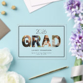 GRAD アクリル タイポグラフィー 4 画像 卒業 アクリル招待状 (インサイチュ (ウェディング))