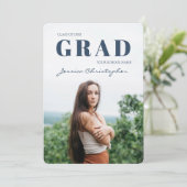 Grad コンテンポラリー 5フォトコラージュの卒業アノウ 案内状 (スタンド正面)