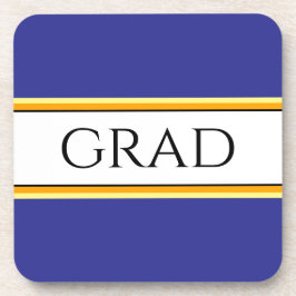 GRAD スポーティー濃紺 オレンジ 白 レーシング ストライプ コースター