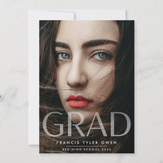 GRAD モダンはっきりしたフェードフォトクラス 案内状 (正面)