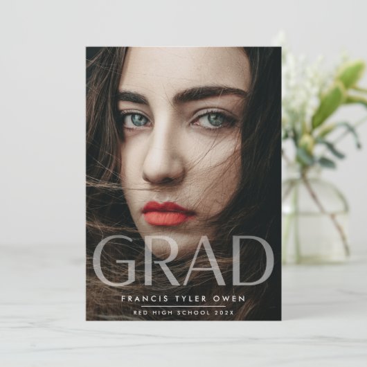 GRAD モダンはっきりしたフェードフォトクラス 案内状 (スタンド正面)