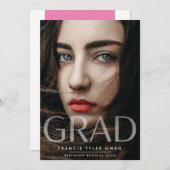 GRAD モダンはっきりしたフェードフォトクラス 案内状 (正面/裏面)