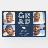 GRAD モダン4xフォトコラージュ卒業生 横断幕 (横)