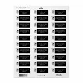 GRAD モダン Cap & Year Black and White Gradation ラベル (フルシート)