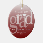 GRAD モダン Tessel Dark Red卒業グラデーション セラミックオーナメント (右)