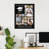 GRAD 13 xモダンフォトコラージュ卒業パーティー ポスター (ホームオフィス)