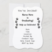 grad 2024白黒ポープリント卒業 招待状 (裏面)