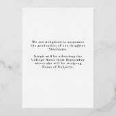 Grad 2025アーチフォト実在金箔の発表 箔招待状 (裏面)