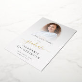 Grad 2025フォト金ゴールドフォイル実在発表 箔招待状 (回転した状態)