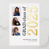 Grad 2025 3写真金実在箔発表 箔招待状 (正面)