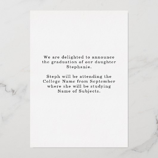 Grad 2025 3写真金実在箔発表 箔招待状 (裏面)