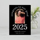 Grad 2025 Arch Photo Silver Foil発表 箔招待状 (立ち正面)