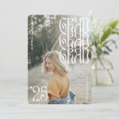 Grad '25波形タイポグラフィ卒業 招待状 (スタンド正面)