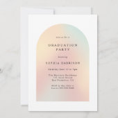 Grad '25 Photo Arch Wavyタイポグラフィ卒業 招待状 (裏面)