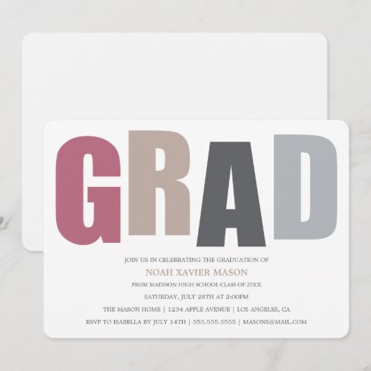 GRAD 2 招待状 (正面/裏面)