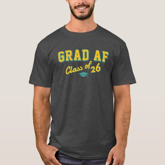 Grad AF |  Script Class of 2026 Tシャツ (正面)
