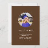 GRAD Arch Photo Brown卒業発表 サンキューカード (裏面)