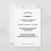 Grad Black/White - 3x5卒業発表 招待状 (裏面)