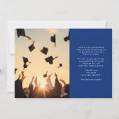 GRAD BLUE WHITE 2写真卒業 招待状 (裏面)