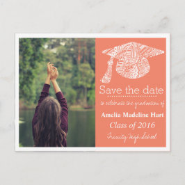 Grad Bohemian Hat Coral日付写真を保存 案内ポストカード