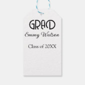 Grad bold letter graduation name class of 20XX sim ギフトタグ (裏面)