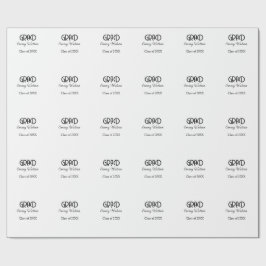 Grad bold letter graduation name class of 20XX sim ラッピングペーパー