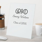 Grad bold letter graduation name class of 20XX sim 台座サイン (インサイチュ)