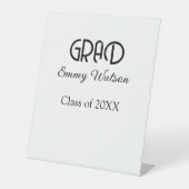 Grad bold letter graduation name class of 20XX sim 台座サイン (正面)