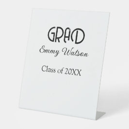Grad bold letter graduation name class of 20XX sim 台座サイン