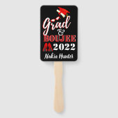 Grad & Boujee|彼女はそれを行った|赤と黒 ハンドファン (裏面)