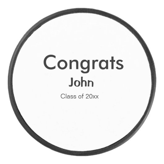 grad boy add nameおめでとう日付年文字 アイスホッケーパック (正面)