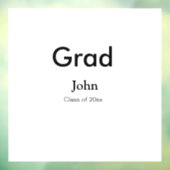 grad boy add nameおめでとう日付年文字 ウィンドウサイン (シート3)