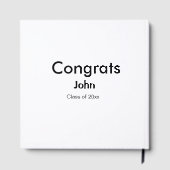 grad boy add nameおめでとう日付年文字 ゲストブック (裏面)