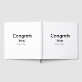 grad boy add nameおめでとう日付年文字 ゲストブック (全面)