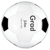 grad boy add nameおめでとう日付年文字 サッカーボール (回転)