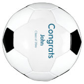 grad boy add nameおめでとう日付年文字 サッカーボール (回転)