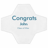 grad boy add nameおめでとう日付年文字 サッカーボール (フラット)