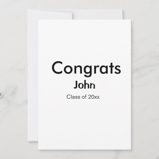 grad boy add nameおめでとう日付年文字 シーズンカード (正面)