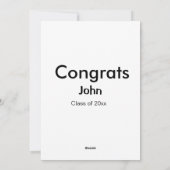 grad boy add nameおめでとう日付年文字 シーズンカード (裏面)