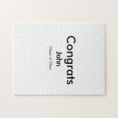 grad boy add nameおめでとう日付年文字 ジグソーパズル (横)