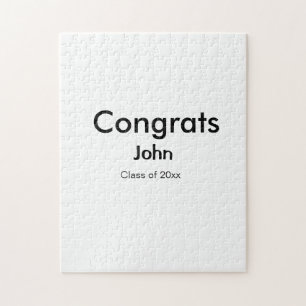 grad boy add nameおめでとう日付年文字 ジグソーパズル