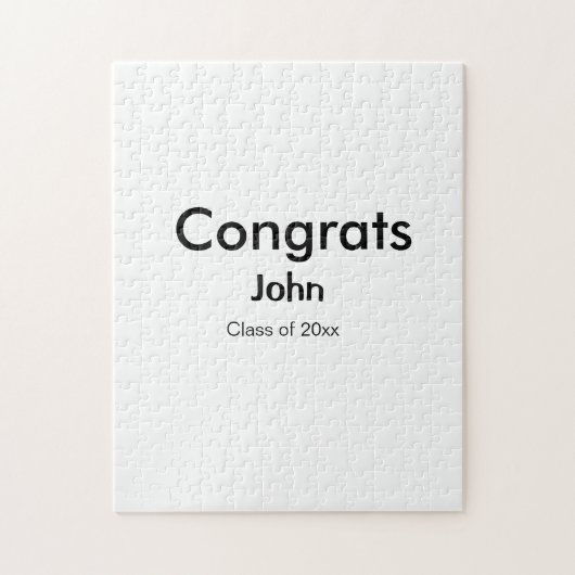 grad boy add nameおめでとう日付年文字 ジグソーパズル (縦)