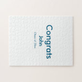 grad boy add nameおめでとう日付年文字 ジグソーパズル (横)