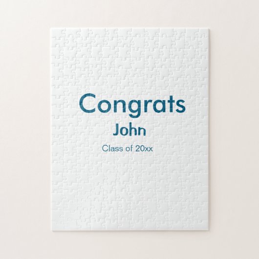 grad boy add nameおめでとう日付年文字 ジグソーパズル (縦)