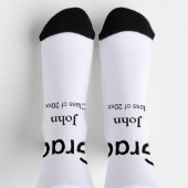 grad boy add nameおめでとう日付年文字 ソックス (上部)