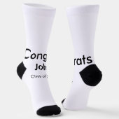 grad boy add nameおめでとう日付年文字 ソックス (傾斜あり)