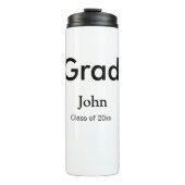 grad boy add nameおめでとう日付年文字 タンブラー (正面)