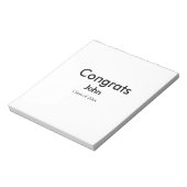 grad boy add nameおめでとう日付年文字 ノートパッド (回転)