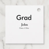 grad boy add nameおめでとう日付年文字 フェイバータグ (裏面)